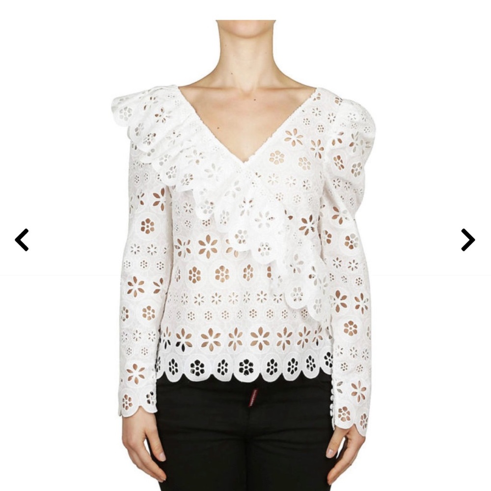Self Portrait Broderie Blouse